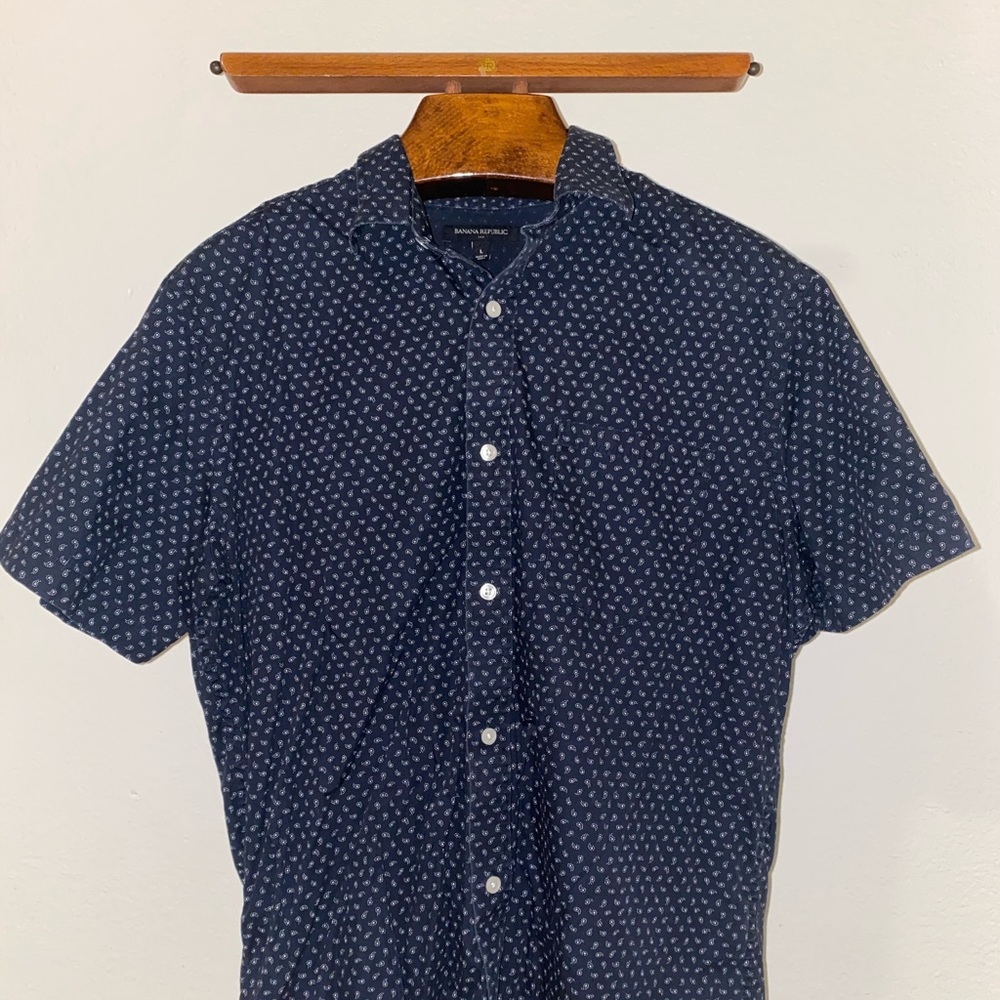Banana Republic Navy Blue Button-down